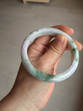 Load image into Gallery viewer, 56.6mm certificated Type A 100% Natural green purple white Jadeite Jade bangle BL66-6241