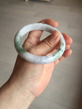 Load image into Gallery viewer, 56.6mm certificated Type A 100% Natural green purple white Jadeite Jade bangle BL66-6241