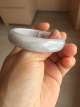 Load image into Gallery viewer, 51.5mm certified 100% Natural type A light purple white Jadeite Jade bangle PA245-4673