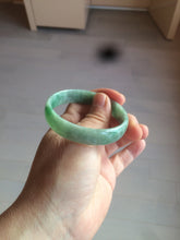 Load image into Gallery viewer, 51.7mm certified 100% natural Type A sunny green/gray jadeite jade bangle BK6-3358