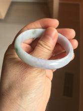 Load image into Gallery viewer, 45mm Certified Type A 100% Natural sunny green purple orange white(FU LU SHOU) flat Oval Jadeite Jade Bangle PJ71-2209