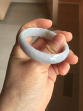 Load image into Gallery viewer, 45mm Certified Type A 100% Natural sunny green purple orange white(FU LU SHOU) flat Oval Jadeite Jade Bangle PJ71-2209