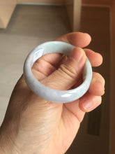 Load image into Gallery viewer, 45mm Certified Type A 100% Natural sunny green purple orange white(FU LU SHOU) flat Oval Jadeite Jade Bangle PJ71-2209