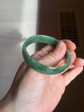 Load image into Gallery viewer, 52.8mm certified 100% natural Type A forest green dark green jadeite jade bangle BP15-8593