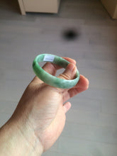 Load image into Gallery viewer, 51.7mm certified 100% natural Type A sunny green/gray jadeite jade bangle BK6-3358