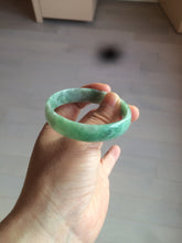 Load image into Gallery viewer, 51.7mm certified 100% natural Type A sunny green/gray jadeite jade bangle BK6-3358