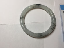 Load image into Gallery viewer, 58.5mm certified 100% natural Type A white dark green ink painting (水墨) jadeite jade bangle PC159-3152
