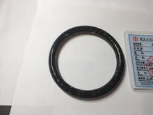 Load image into Gallery viewer, 61mm 100% Natural Dark Green Black Meteorite A Sky Full of Stars (繁星满天) Round Cut Nephrite Bangle HN224-0568