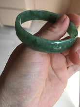 Load image into Gallery viewer, 52.8mm certified 100% natural Type A forest green dark green jadeite jade bangle BP15-8593