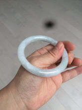 Load image into Gallery viewer, 54mm Certified type A 100% Natural white/light green round cut Jadeite bangle W98-6505