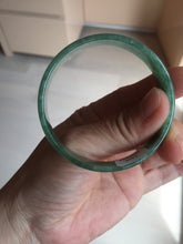 Load image into Gallery viewer, 52.8mm certified 100% natural Type A forest green dark green jadeite jade bangle BP15-8593