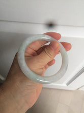 Load image into Gallery viewer, 54mm Certified type A 100% Natural white/light green round cut Jadeite bangle W98-6505