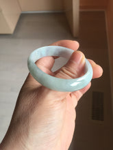 Load image into Gallery viewer, 45mm Certified Type A 100% Natural light green purple white flat Oval Jadeite Jade Bangle PJ70-2195