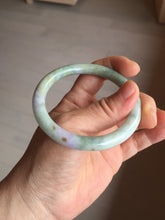 Load image into Gallery viewer, 54.2mm certified 100% natural Type A light green/purple/red(FU LU SHOU) round cut jadeite jade bangle PB88-0980
