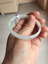 Load image into Gallery viewer, 48.7mm certified 100% natural type A light green orange white thin square style jadeite bangle PH252-1004