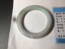 Load image into Gallery viewer, 60mm Certified Type A 100% Natural sunny green/white/purple chubby round cut Jadeite Jade bangle BF3-0028