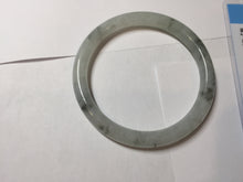Load image into Gallery viewer, 58.5mm certified 100% natural Type A white dark green ink painting (水墨) round cut jadeite jade bangle PC160-3157
