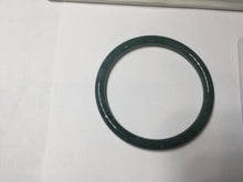 Load image into Gallery viewer, 57.5mm Type A 100% Natural dark green/blue/gray Guatemala slim round cut Jadeite bangle BH133-4320