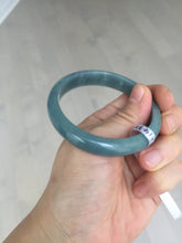 Load image into Gallery viewer, 54mm Certified Type A 100% Natural dark green/light blue/gray/black Guatemala Jadeite bangle BQ31-1432