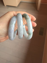 Load image into Gallery viewer, Certified Type A 100% Natural dark green white purple oval Jadeite bangle group PH37