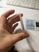 Load image into Gallery viewer, 52.5mm Certified 100% Natural icy gray (灰冰) slim round cut nephrite jade bangle HF127-9232