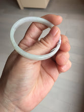 Load image into Gallery viewer, 48.5mm certified 100% natural type A light green orange white thin square style jadeite bangle PH251-1001