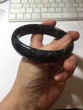 Load image into Gallery viewer, 56-64mm 100% natural black/gray/white carbonate(Marble) bangle AW34