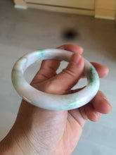 Load image into Gallery viewer, 60mm certified 100% natural type A sunny green white jadeite jade bangle BH31-5424