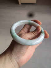 Load image into Gallery viewer, 60mm certified 100% natural type A sunny green white jadeite jade bangle BH31-5424