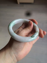 Load image into Gallery viewer, 60mm certified 100% natural type A sunny green white jadeite jade bangle BH31-5424