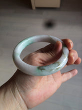Load image into Gallery viewer, 60mm certified 100% natural type A sunny green white jadeite jade bangle BH31-5424