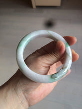 Load image into Gallery viewer, 60mm certified 100% natural type A sunny green white jadeite jade bangle BH31-5424