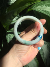 Load image into Gallery viewer, 52.8mm Certificated sunny green/white jadeite jade bangle BN42