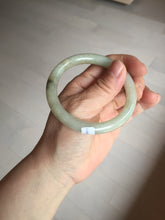 Load image into Gallery viewer, 53.5mm Certified type A 100% Natural green dark green floating seaweed round cut Jadeite bangle PC140-6615