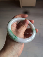 Load image into Gallery viewer, 60mm certified 100% natural type A sunny green white jadeite jade bangle BH31-5424