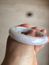 Load image into Gallery viewer, 59.5mm certified Type A 100% Natural green/purple Jadeite bangle As73-0516