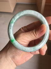 Load image into Gallery viewer, 58mm certified 100% natural type A sunny green/purple/white/gray jadeite jade bangle PJ69-2986