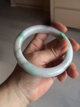 Load image into Gallery viewer, 60mm certified 100% natural type A sunny green white jadeite jade bangle BH31-5424