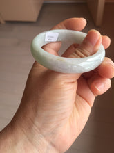 Load image into Gallery viewer, 51mm certified Type A 100% Natura light sunny green white purple Jadeite jade bangle PA241-4668