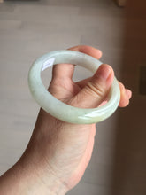 Load image into Gallery viewer, 57.5mm certified 100% natural Type A icy watery light yellow/white with jadeite jade bangle BL56-3288