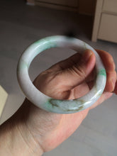 Load image into Gallery viewer, 60mm certified 100% natural type A sunny green white jadeite jade bangle BH31-5424