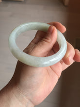 Load image into Gallery viewer, 57.5mm certified 100% natural Type A icy watery light yellow/white with jadeite jade bangle BL56-3288