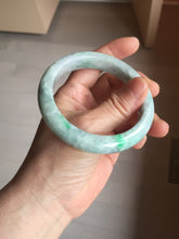 Load image into Gallery viewer, 58mm certified 100% natural type A sunny green/purple/white/gray jadeite jade bangle PJ69-2986