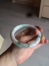 Load image into Gallery viewer, 60mm certified 100% natural type A sunny green white jadeite jade bangle BH31-5424