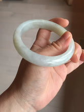 Load image into Gallery viewer, 57.5mm certified 100% natural Type A icy watery light yellow/white with jadeite jade bangle BL56-3288