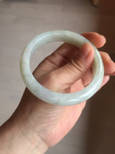Load image into Gallery viewer, 57.5mm certified 100% natural Type A icy watery light yellow/white with jadeite jade bangle BL56-3288