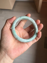 Load image into Gallery viewer, 58mm certified 100% natural type A sunny green/purple/white/gray jadeite jade bangle PJ69-2986