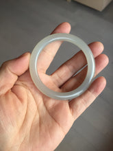 Load image into Gallery viewer, 50.8mm Certified 100% Natural icy white gray with flying snow nephrite jade bangle HN46-9154