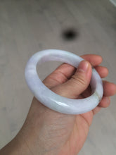 Load image into Gallery viewer, 59.5mm certified Type A 100% Natural green/purple Jadeite bangle As73-0516