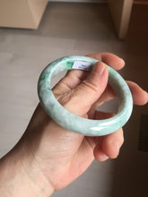 Load image into Gallery viewer, 58mm certified 100% natural type A sunny green/purple/white/gray jadeite jade bangle PJ69-2986